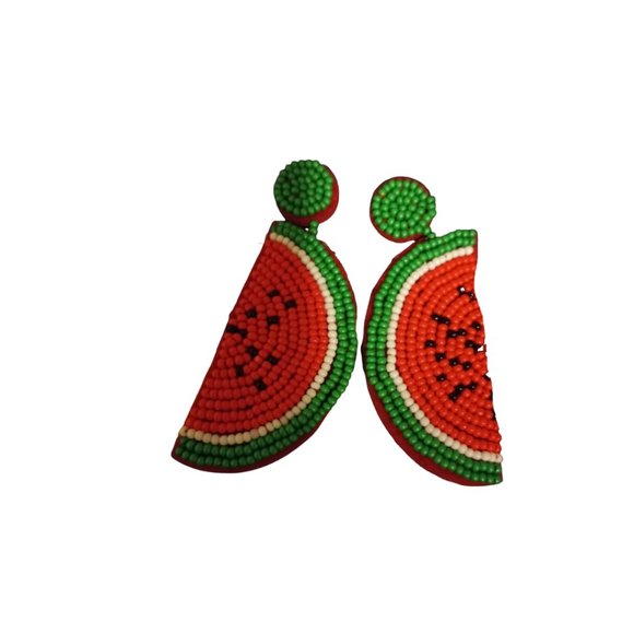 Jewelry - Cool Watermelon Seed Bead Earrings